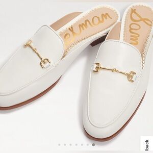 Sam Edelman Linnie Bit Mule white leather shoe like new worn once size 10 box
